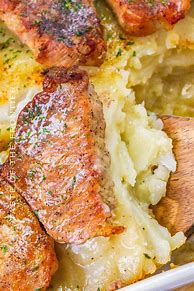 Image result for Pork Chops and Scalloped Potatoes