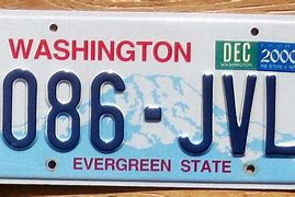 Image result for Washington License Plate