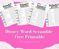 Image result for Disney Word Scramble