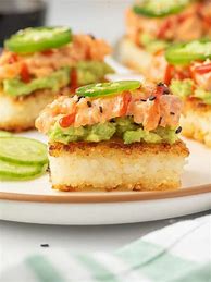 Image result for Crispy Rice Spicy Salmon