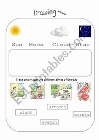 Image result for Parts of the Day Worksheet