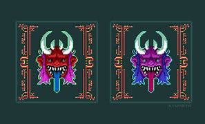 Image result for Oni Mask Pixel Art