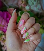 Image result for Pink Green Nails