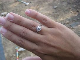 Image result for 1 Carat Engagement Ring On Finger