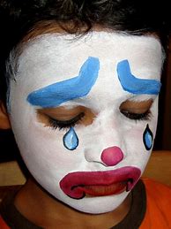 Image result for Sad Clown Face Painting