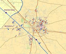 Image result for Printable Map of Murfreesboro TN