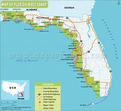 Image result for Florida's West Coast Map