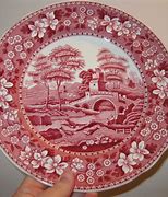 Image result for Red Toile Dishes