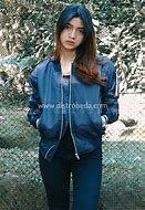 Image result for Jaket Bomber Cewek Cream Biru