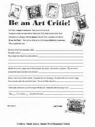 Image result for Free Printable Art History Worksheets