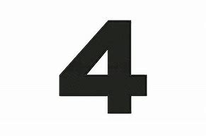 Image result for Printable Bold Number 4