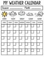 Image result for Weather Calendar Chart Worksheet