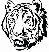 Image result for Tiger Head Line Drawing