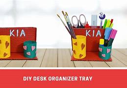 Image result for DIY Cardboard Desk Organizer