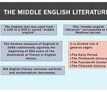 Image result for Middle English Literature