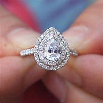 Image result for Pear-Shaped Double Halo Engagement Ring