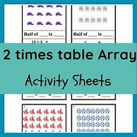 Image result for 2 Times Table Arrays