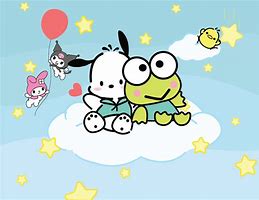 Image result for Pompompurin and Keroppi