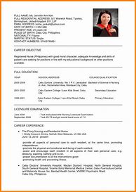 Image result for Resume for Nurses Sample