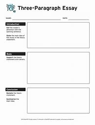 Image result for Paragraph Essay Graphic Organizer