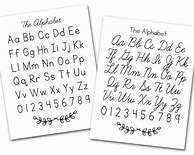 Image result for Print Cursive Font