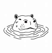 Image result for Cartoon Hippo in Water