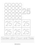 Image result for Searching for Number 25 Worksheet