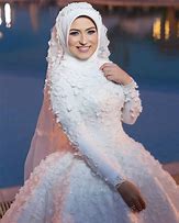 Image result for Muslimah White Wedding Dress