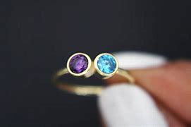 Image result for Two Stone Birthstone Rings