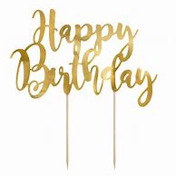 Image result for Gold Cake Topper Birthday