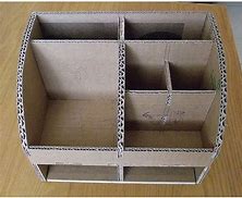 Image result for DIY Cardboard Box Desk Organizer