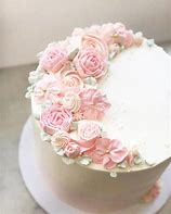 Image result for Pink Flower Birthday Cake