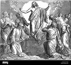 Image result for Ascension of Jesus Black and White