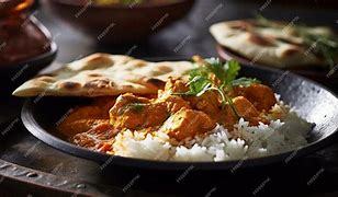 Image result for Chicken Tikka Masala Rice and Apeta Bread