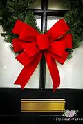 Image result for Red Velvet Bow Gold Backside Christmas Wreath