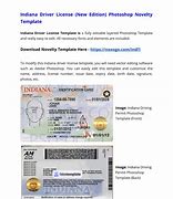 Image result for Sample Copy of a Indiana Driver License