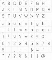 Image result for 7X19 Dots Font