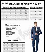 Image result for Suit Size Chart