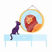 Image result for Cat Lion Reflection