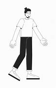 Image result for Cartoon Person Outline Walking