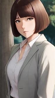 Image result for Anime Girl with Brunette Hair