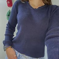 Image result for Navy Blue V-Neck Sweater