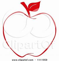 Image result for Red Apple Outline