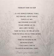 Image result for Thank You Poem Friend