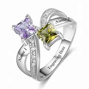 Image result for Personalized Family Birthstone Rings