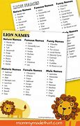 Image result for male lion cub names