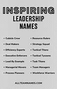 Image result for Creative Leadership Team Names