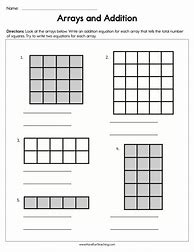 Image result for Repeated Addition and Arrays Worksheet