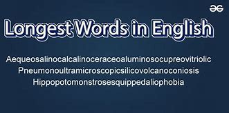 Image result for The Tallest Word in English