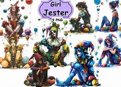 Image result for Watercolor Jester